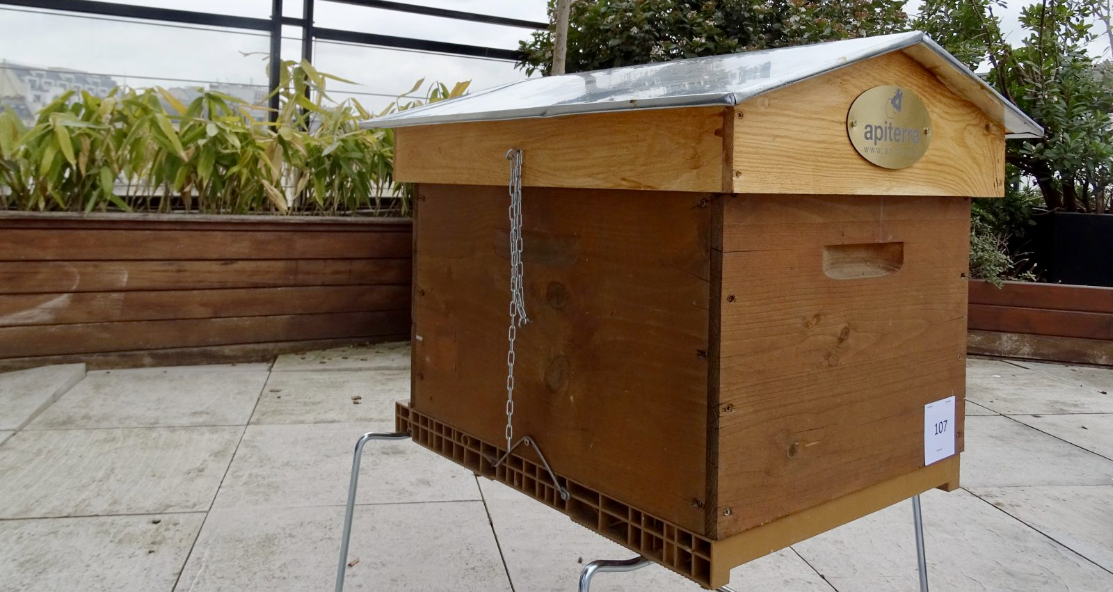 photo d'une ruche en bois